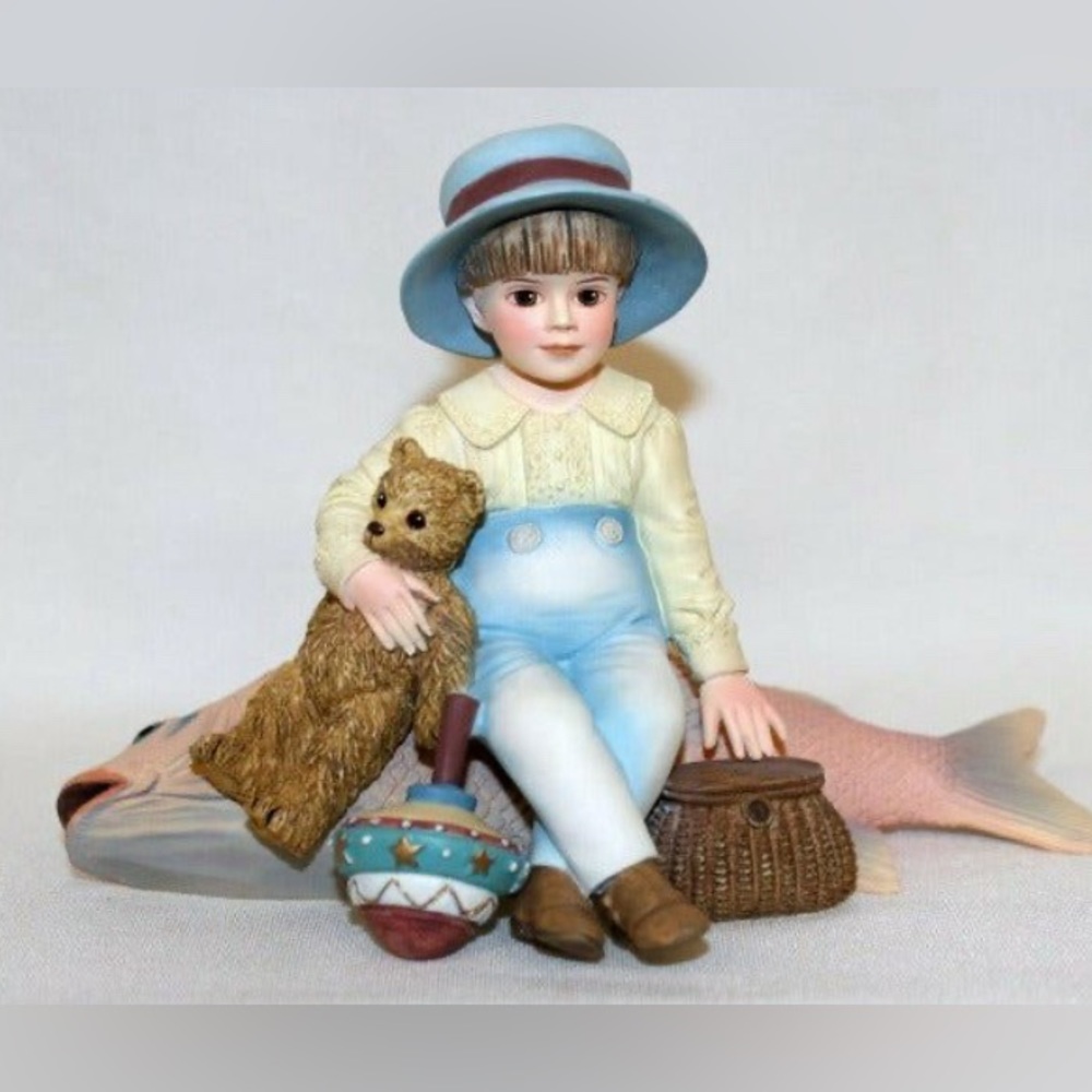 1997 Jan Hagara The Make Believe Series Jimmy Chuck Figurine 1554 3000 fishing